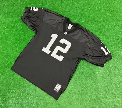 RICH GANNON Oakland RAIDERS Football REEBOK Sewn Helmet Tag Jersey Size 54 • $149.99