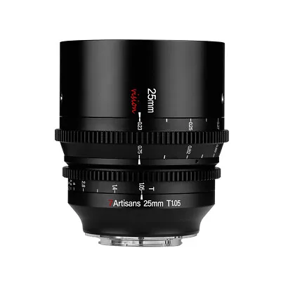$845.90 • Buy 7Artisans Cine Lens 25mm T1.05 For Sony E NEX A5000 A5100 A6000 A6400 A6600