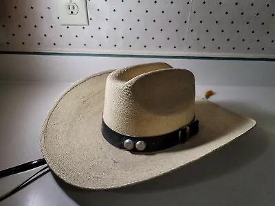 *Vintage* Pigalle Mario Chavez Straw Cowboy Hat Size 6 • $89