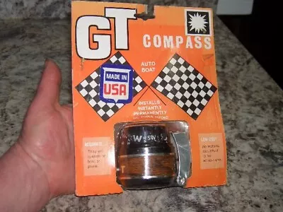 Vintage Airway GT Dash Compass Woodgrain Made In USA Boat Auto NOS • $39.99