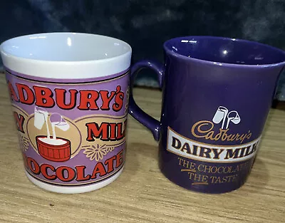 £7.99 • Buy 2x Cadburys Hot Chocolate Mugs Dairy Milk Hot Drink Cups Vintage