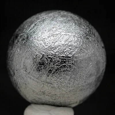 SEYMCHAN IRON METEORITE Rhodium Plated SPHERE Carving Etched WIDMANSTATTEN  • $549.99