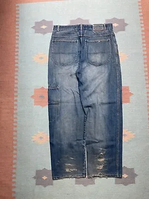 Marithe Francois Girbaud Baggy Jeans Y2k Wide Leg Faded Grunge Skater 36x32 • $40
