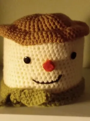 £3.99 • Buy Festive The Snowman Toilet Roll Cover Hand Crocheted Acrylic Wool