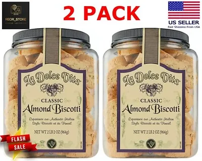 2 PACK La Dolce Vita Classic Almond Biscotti 34Oz - LIMITED TIME ONLY • $34.97