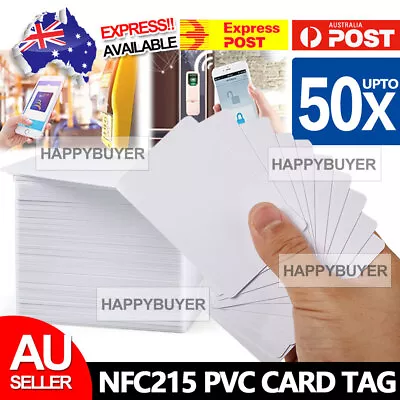 UPTO 50Pcs NTAG215 NFC White Pvc Card Tag For TagMo Forum Switch Type2 Tag Chip • $18.85