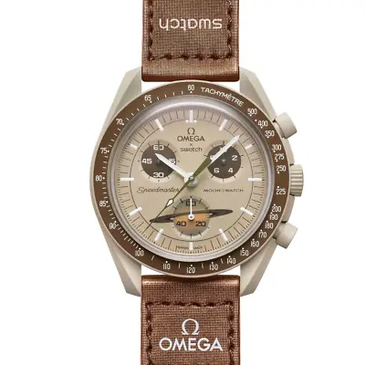 Swatch X Omega MoonSwatch Mission To Saturn Men's Watch SO33T100 - FREE SHIPPING • $378.03