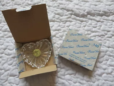 Vintage Princess House Lead Crystal Glass 3  Heart Hanging Ornament Czech #140 • $10