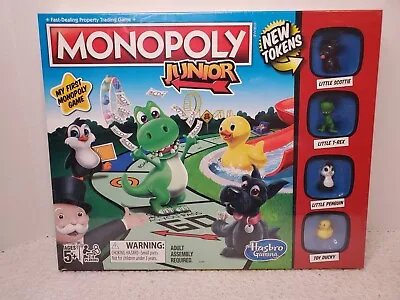Monopoly Junior Board Game 4 Players NEW (2017) Scottie T-Rex Penguin & Ducky • $7.70