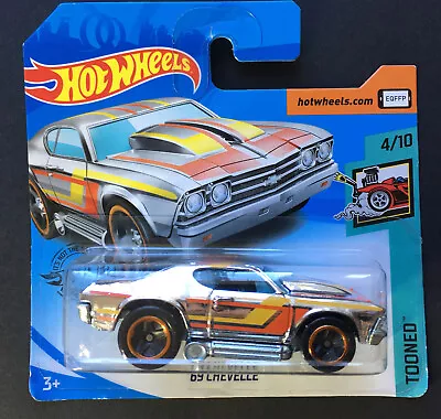 2020 HOT WHEELS '69 CHEVELLE In CHROME HW TOONED 4/10 Long Card. NEW! • $5