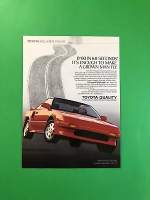 1989 Toyota Mr2 Supercharged Vintage Original Print Ad Advertisement Printed • $6.17