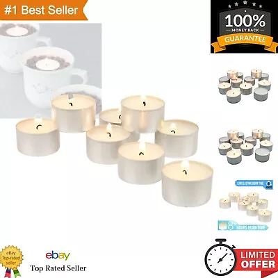 100 Pack Unscented 8 Hour Extended Burn Time Tea Light Candles White 100 Count • $31.33