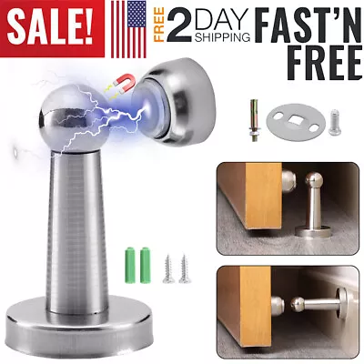 Magnetic Door Stop Holder Stainless Steel Home Office Door Catch Fitting Screws • $6.29