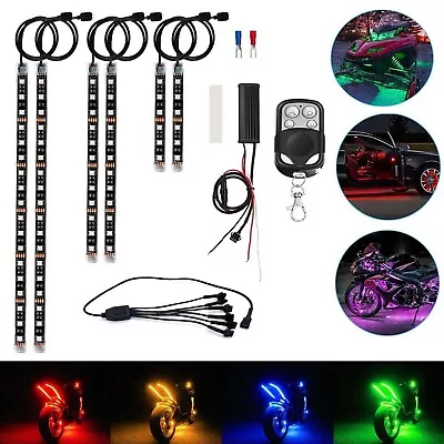 6Pcs Waterproof Motorcycle RGB LED Under Glow Light Strips Neon Kit For Honda • $21.49