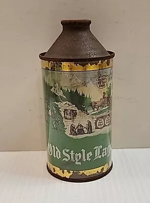 OLD STYLE LAGER BEER High Profile Cone Top Can LACROSSE WISCONSIN • $124.95