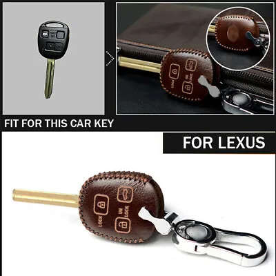 $13.84 • Buy Classic Cowhide Car Key Fob Case Cover Bag For LEXUS ES GS GX IS LS RX SC 98-09