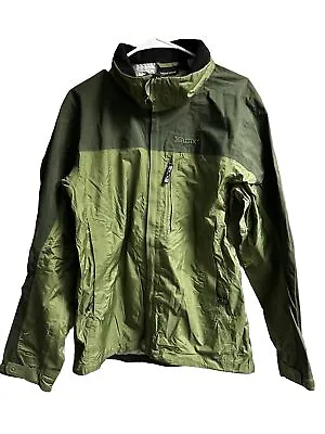 MARMOT Womens PreCip Rain Jacket Lightweight Waterproof Large Green • £28.50