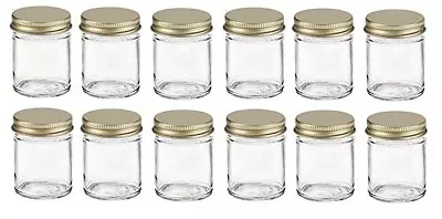 12PCS Mason Glass Jars W/Lid For GiftsHoney  0.3 Oz 0.7 Oz 2 Oz 3 Oz 3.7 Oz • $19.99