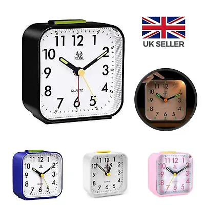 £8.69 • Buy Large Display Analogue Clock Silent Bedside Alarm Clock With Snooze Night Light