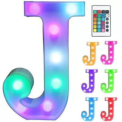 Colorful LED Marquee Letter Lights With Remote – Light Up Marquee Signs – Par... • $24.36