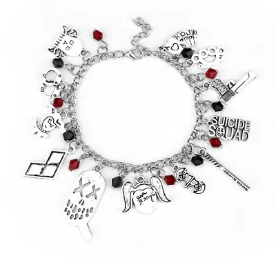 Suicide Squad Harley Quinn Charm Bracelet Metal Bracelets Girl Fashion Jewelry • £5.76