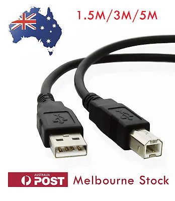 $6.99 • Buy Universal Printer Cable USB 2.0 Type A Male To B For Brother Epson Canon Scanner