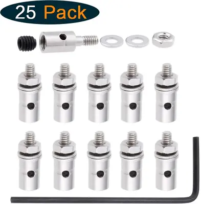 $12.14 • Buy 25pcs Adjustable Pushrod Connector Linkage Stoppers D1.3mm RC Airplane