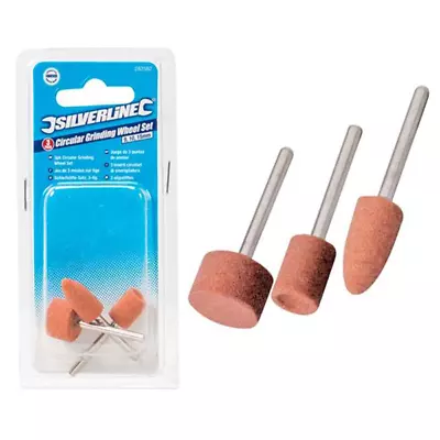 3PC ROTARY TOOL GRINDING STONE SET DIY Craft Drill Dremel Bits For Metal U59 • £4.29