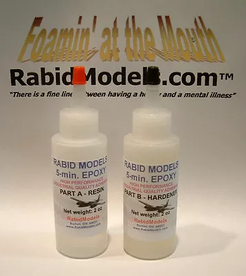 5-minute EPOXY GLUE 4 OZ SET (2x2oz) QUICK & STRONG Industrial-strength Adhesive • $8.99