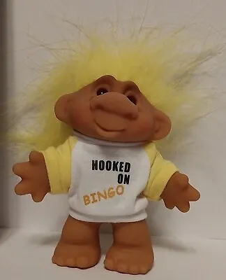 Vintage Thomas Dam HOOKED ON BINGO TROLL With YELLOW HAIR  • $19