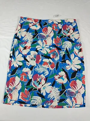 New J.CREW Printed Basketweave Floral Women’s Pencil Skirt Size 00 • $9.59