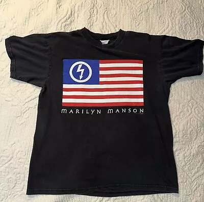 Vintage 1997 Marilyn Manson Antichrist Superstar Shirt Sz L 90s Band Tee • $119.95