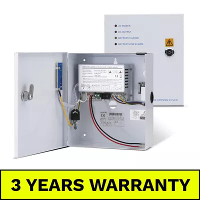 £29.97 • Buy 12v Output 3amp Lockable Power Supply For Access Control Systems Door Entry LED 