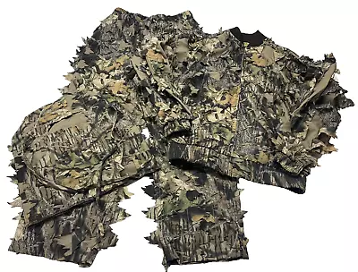 Cabela's Men's Ghillie Leaf Hunting Scent Lok Camo Jacket Pants Suit Set Size MD • $139.99