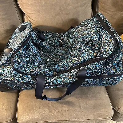 Vera Bradley Women's Recycled Ripstop XL Foldable Rolling Duffel Travel Bag • $125