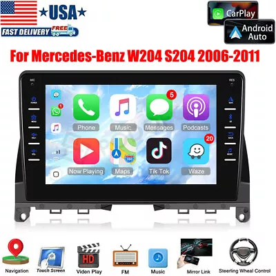 Gps Android 12 Car Stereo For Mercedes Benz C Class W204 S204 2006-2011 Radio • $139