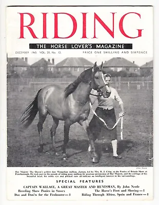 Riding: The Horse Lover's Magazine - December 1960 - Equestrian - Vol.20 No.12 • £6