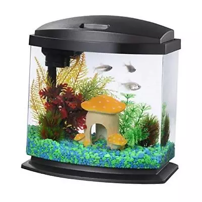  LED MiniBow Small Aquarium Fish Tank Kit With SmartClean Technology 2.5 Black • $71.88