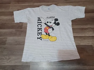 Vintage 80's Made In USA Mickey Mouse T-shirt By Velva Sheen Disney World Large • $12