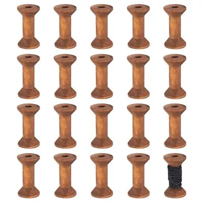 20Pcs Antique Wooden Empty Spools 1.57 Empty Thread Spools Wooden Ribbon Spool • $13.87