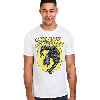 Official Marvel Mens The Black Panther T-shirt White S - XXL • £9.99