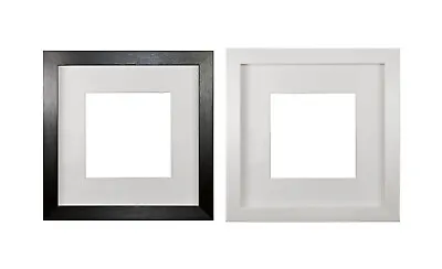 Black & White Ikea Ribba Style  Box Frame 23x23CM 3D 3cm Deep With White Mount  • £10.56