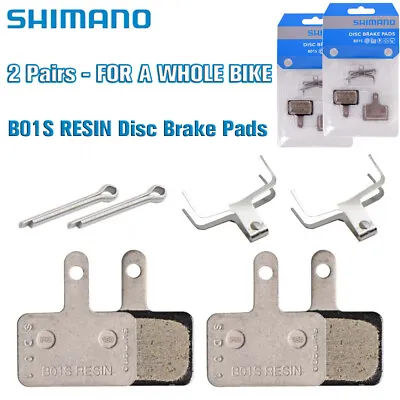 2 Pair Shimano B01S Disc Brake Pads Resin MTB For M315 MT200 Acera Altus Deore • $13.55