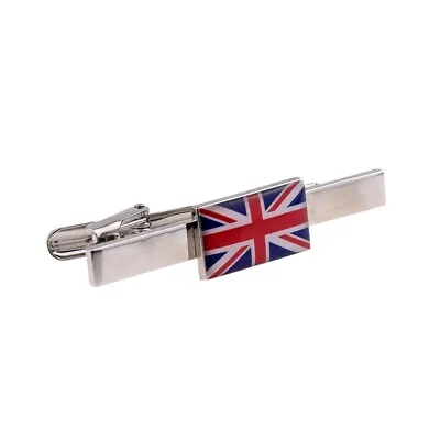 Union Jack British Flag TIE CLIP Pin Slide Birthday Present Mens Womens GIFT BAG • £12.41