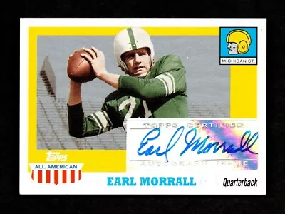 2005 Topps All American Autograph Earl Morrall Michigan State Quarterback RIP • $18.39