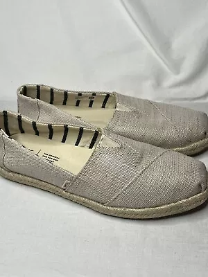 Toms Women’s Classic Alpargata Espadrille Vegan Metallic Size US 9.5W EUC • $22.46