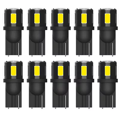 White 10x T10 168 194 White 6SMD LED Wedge Light Side Corner Park Globe Bulb 12V • $13.99