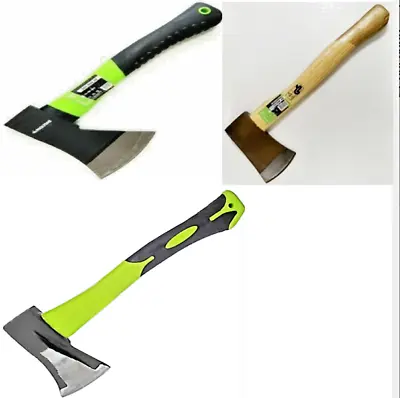 Wood Axe Stick Chopper Splitting Log Fire Wood Burner Timber Heavy Duty Handle • £9.45