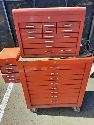 Vintage Waterloo  Roller Tool Box Cart Cabinet With Side Chest • $600