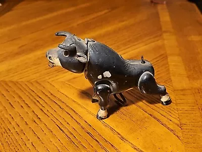 RARE VINTAGE LINEMAR Windup FERDINAND THE BULL TOY PARTS/REPAIR Black & White • $19.95